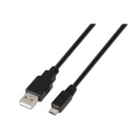 AISENS A101-0027 USB Kabel USB 2.0 0,8 m USB A Micro-USB B Schwarz