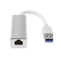 AISENS A106-0049 Kabeladapter RJ-45 USB 2.0 Type-A Silber, Weiß