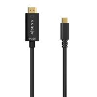 AISENS A109-0623 Videokabel-Adapter 0,8 m USB Typ-C HDMI Typ A (Standard) Schwarz