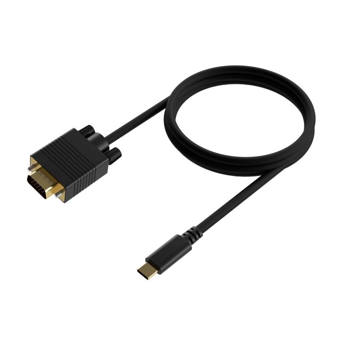AISENS A109-0692 Videokabel-Adapter 0,8 m USB Typ-C VGA (D-Sub) Schwarz — Bild 2 von 3