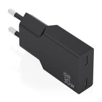 AISENS A110-1006 Ladegerät für Mobilgeräte Smartphone, Handy, Tablets, GPS, MP3, MP4, Tragbare Spielekonsole, Universal Schwarz AC Schnellladung Drinnen
