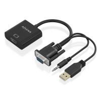 AISENS A115-0872 Videokabel-Adapter 0,2 m HDMI Typ A (Standard) VGA (D-Sub) + 3.5mm + USB Type-A Schwarz