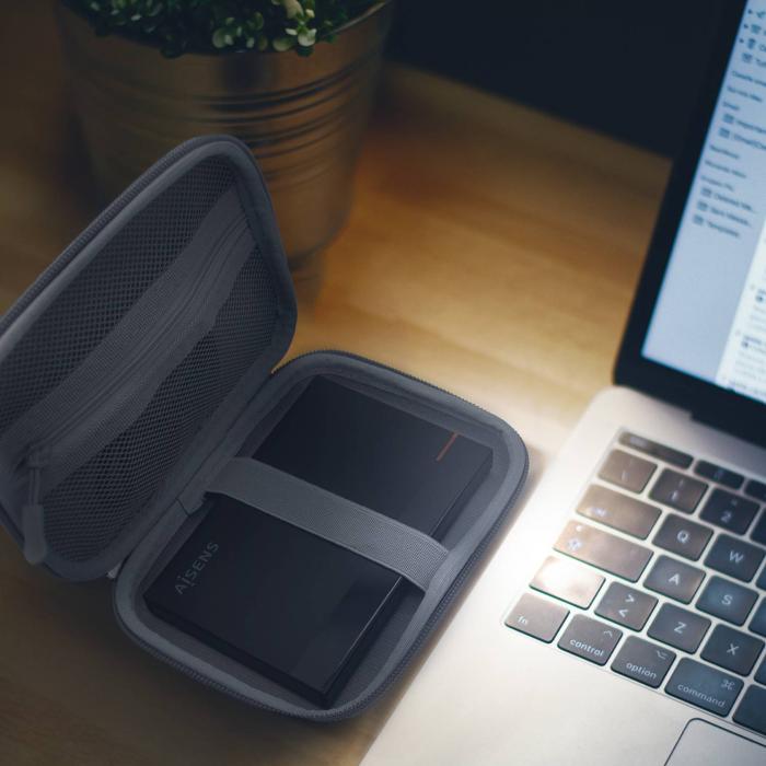 AISENS ASBG-005-GR Speicherlaufwerkhülle Schutzhülle Baumwolle, Leinen Grau — Bild 6 von 6