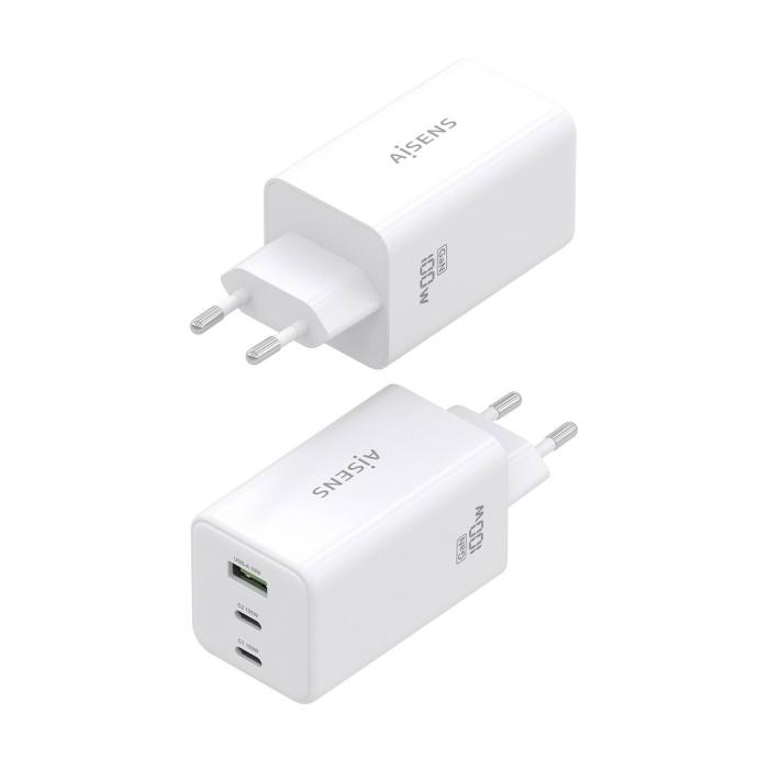 AISENS ASCH-100W3P051-W Ladegerät für Mobilgeräte Universal Weiß AC Schnellladung Drinnen — Bild 10 von 14