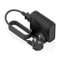 AISENS ASCH-140W4P056-BK Ladegerät für Mobilgeräte Universal Schwarz AC Schnellladung Drinnen