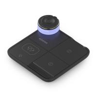 AISENS ASCH-15W4WC062-BK Ladegerät für Mobilgeräte Kopfhörer, Smartphone, Smartwatch Schwarz USB Kabelloses Aufladen Drinnen