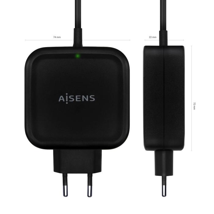 AISENS ASCH-1PD65WL-BK Ladegerät für Mobilgeräte Digitalkamera, Handy, Smartphone, Tablets Schwarz AC Drinnen — Bild 3 von 5