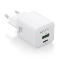 AISENS ASCH-30W2P037-W Ladegerät für Mobilgeräte Universal Weiß AC Schnellladung Drinnen