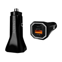 AISENS ASCH-CAR2PQC-BK Ladegerät für Mobilgeräte Universal Schwarz Zigarettenanzünder Schnellladung Auto, bild 1 von 5 ansehen