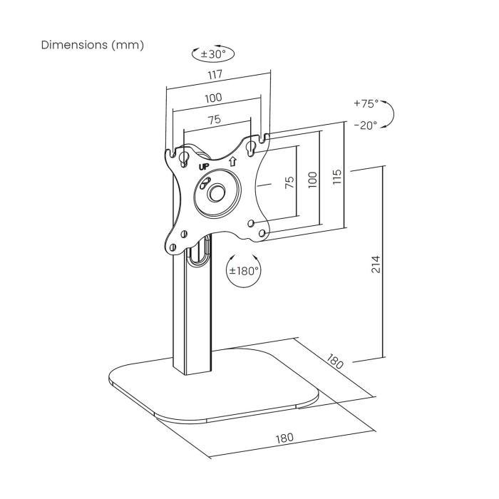 AISENS DT24TSR-371 TV-Halterung 61 cm (24'') Schwarz — Bild 14 von 14