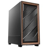 Antec FLUX SE Midi Tower Schwarz, Holz
