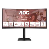 AOC E4 CU34E4CV Computerbildschirm 86,4 cm (34'') 3440 x 1440 Pixel UltraWide Quad HD LCD Schwarz