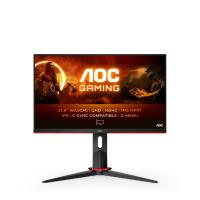 AOC G2 Q24G2A/BK LED display 60,5 cm (23.8'') 2560 x 1440 Pixel Quad HD LCD Schwarz, Rot