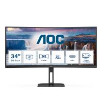 AOC V5 CU34V5C/BK LED display 86,4 cm (34'') 3440 x 1440 Pixel Wide Quad HD Schwarz