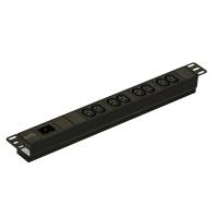 APC Easy Rack PDU, Basic, 1HE, 1-phasig, 3.7kW, 230V, 16A, 8 C13 Ausgänge, IEC60320 C20 Eingang