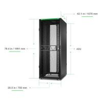 APC NetShelter SX Netzwerkgehäus, 42 HE, 1991H x 750W x 1070D mm, mit Seitenwänden, Schwarz, bild 12 von 12 ansehen
