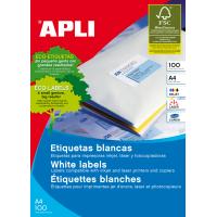 APLI 01279 Druckeretikett Weiß Selbstklebendes Druckeretikett