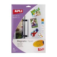 APLI 10245 Magnetpapier A4 (210x297 mm) 8 Blätter Tintenstrahldrucker