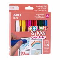 APLI 19363 Kreidestift Bullet Blau, Grün, Pink, Rot, Weiß, Gelb 6 Stück(e)