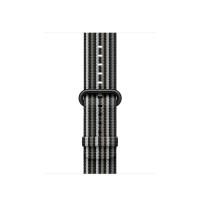 Apple 38 mm Armband aus gewebtem Nylon, Schwarz (gestreift)