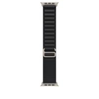 Apple 49mm Black Alpine Loop - Medium - Natural Titanium Finish Band Schwarz Titan, Polyester, Spandex