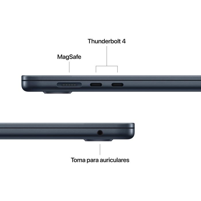 Apple MacBook Air Apple M M5 Laptop 38,9 cm (15.3'') 16 GB 512 GB SSD Wi-Fi 7 (802.11be) macOS Tahoe Navy — Bild 6 von 18