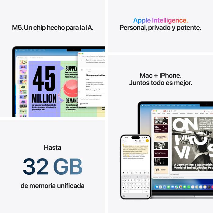 Apple MacBook Air Apple M M5 Laptop 38,9 cm (15.3'') 16 GB 512 GB SSD Wi-Fi 7 (802.11be) macOS Tahoe Navy — Bild 17 von 18