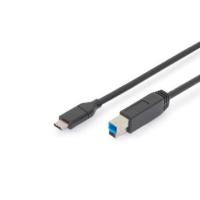 ASSMANN Electronic AK-300149-018-S USB Kabel 1,8 m USB C USB B Schwarz