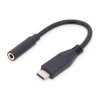 ASSMANN Electronic USB Type-C Audio Adapterkabel, Type-C - 3.5mm St/Bu, 0.2m, full featured, Audio input/output, Version 3.1, CE, sw