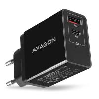 Axagon ACU-PQ22 Ladegerät für Mobilgeräte Handy, Powerbank, Smartphone, Smartwatch, Tablets, Universal Schwarz AC Schnellladung Drinnen