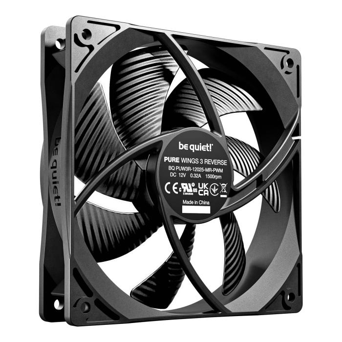 be quiet! Pure Wings 3 120mm | PWM Reverse Triple-Pack Computergehäuse Ventilator 12 cm Schwarz 3 Stück(e) — Bild 2 von 6