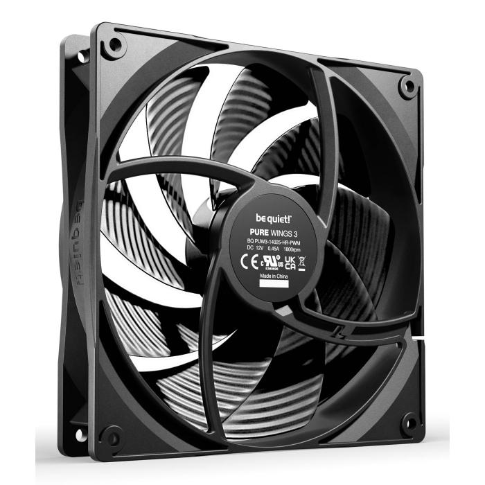 be quiet! Pure Wings 3 140mm | PWM high-speed Triple Pack Computergehäuse Ventilator 14 cm Schwarz 3 Stück(e) — Bild 5 von 6