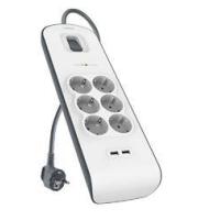 Belkin BSV604vf2M 6AC-Ausgänge 2m Weiß Spannungsschutz