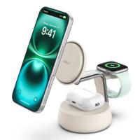 Belkin Qi2 Fitness tracker, Kopfhörer, Smartphone, Smartwatch Weiß USB Kabelloses Aufladen Schnellladung Drinnen