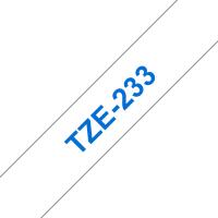 Brother TZE-233 Etiketten erstellendes Band Blau auf weiss