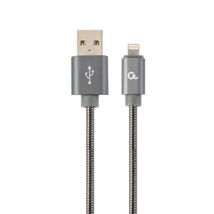 Cablexpert CC-USB2S-AMLM-1M-BG Lightning-Kabel 8 m Grau