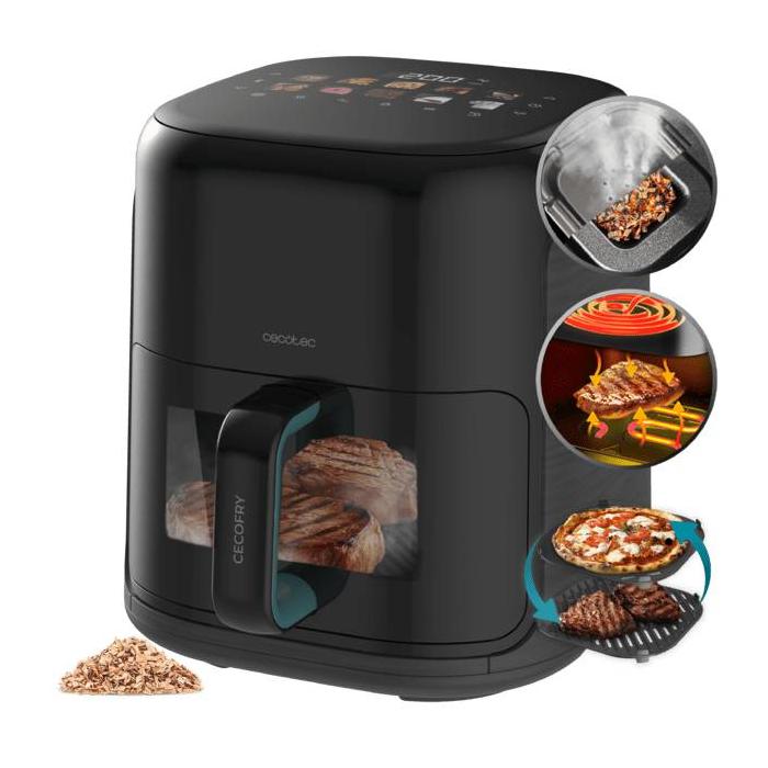 Cecotec Cecofry&Grill Smokin'Prime 4500 Einzelbild 4 l Eigenständig 1900 W Heißluftfritteuse Schwarz — Bild 5 von 28