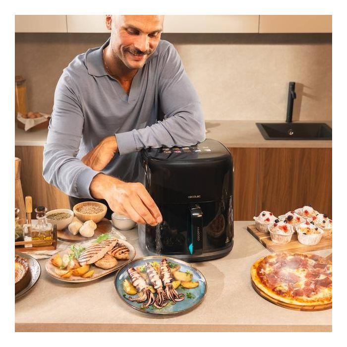 Cecotec Cecofry&Grill Smokin'Prime 4500 Einzelbild 4 l Eigenständig 1900 W Heißluftfritteuse Schwarz — Bild 10 von 28