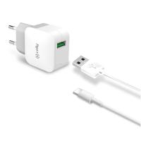 Celly TCUSBTYPEC Ladegerät für Mobilgeräte Universal Weiß USB Drinnen