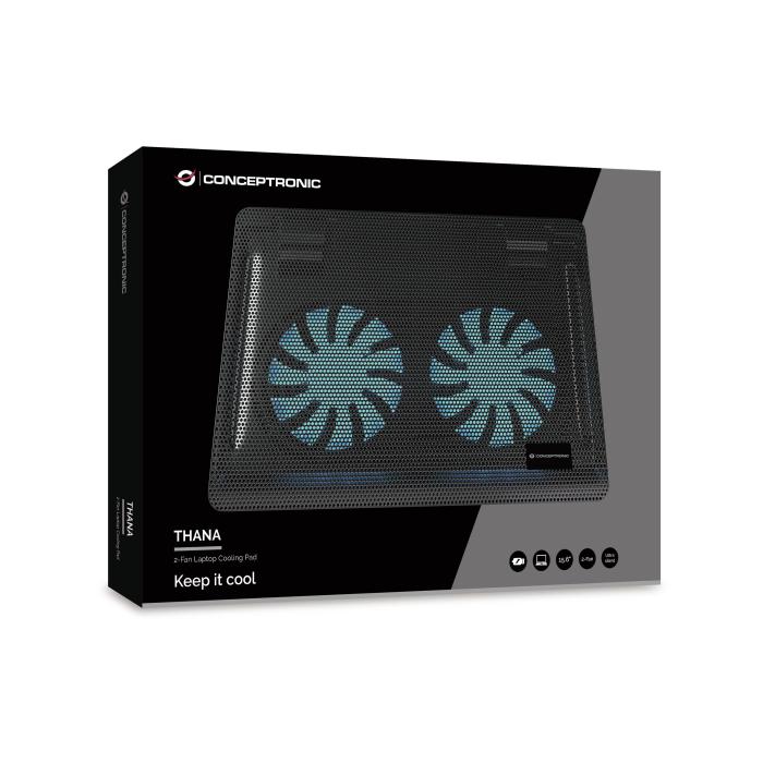 Conceptronic CNBCOOLPAD2F Laptop-Kühlpad mit 2 Lüftern — Bild 12 von 12