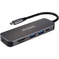 D-Link DUB-2325 laptop-dockingstation & portreplikator USB Typ-C Grau