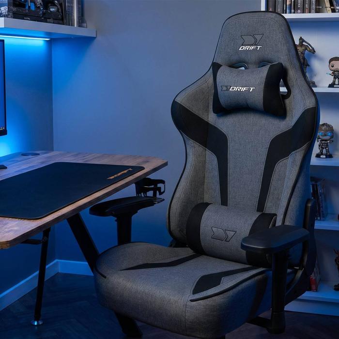 DRIFT DR90XXL Videospiel-Stuhl PC-Gamingstuhl Gepolsterter Sitz Grau, Schwarz — Bild 51 von 56