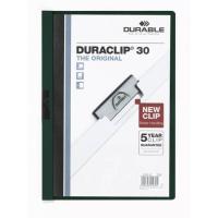 Durable DURACLIP 30 A4 Präsentations-Mappe PVC Schwarz, Grün, Transparent