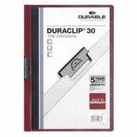 Durable Duraclip 30 Präsentations-Mappe PVC Burgund, Transparent