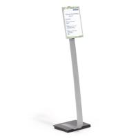 Durable INFO SIGN Informationsstand A4 Acryl, Aluminium Silber