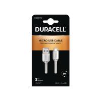 Duracell USB5013W USB Kabel 2.0 1 m USB A Micro-USB A Weiß