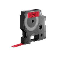 DYMO D1 - Standardetiketten - Schwarz auf Rot - 9mm x 7m