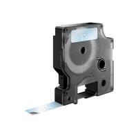 DYMO D1 - Standardetiketten - Weiß auf Transparent - 12mm x 7m