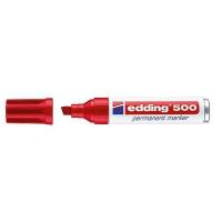 Edding 4-500 002 Permanent-Marker Meißel Rot 10 Stück(e)