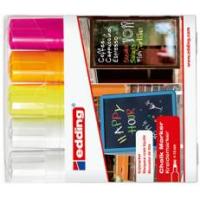Edding 4095 Kreidestift Bullet Grau, Orange, Pink, Weiß, Gelb 5 Stück(e)